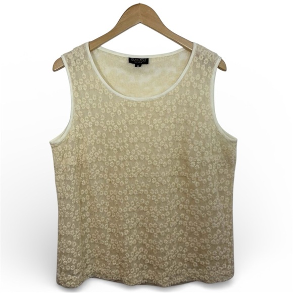 Tamotsu Tops - Tamotsu Blouse Top 16 Sleeveless Wool Embroidered Boho Floral Fairy Ethereal